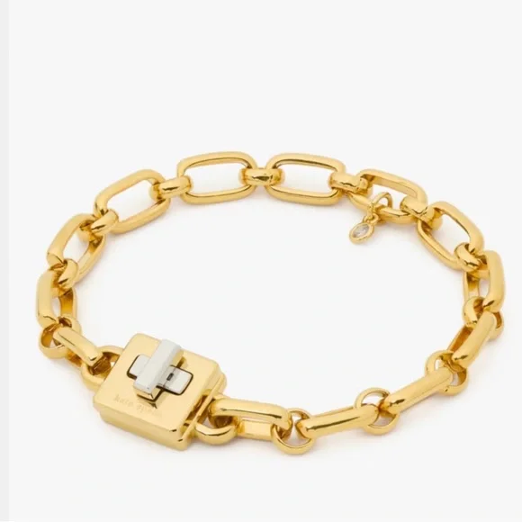 kate spade Gold turn lock bracelet - Picture 4 of 5